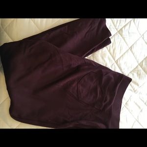 Maroon Straight Leg Dress Pant